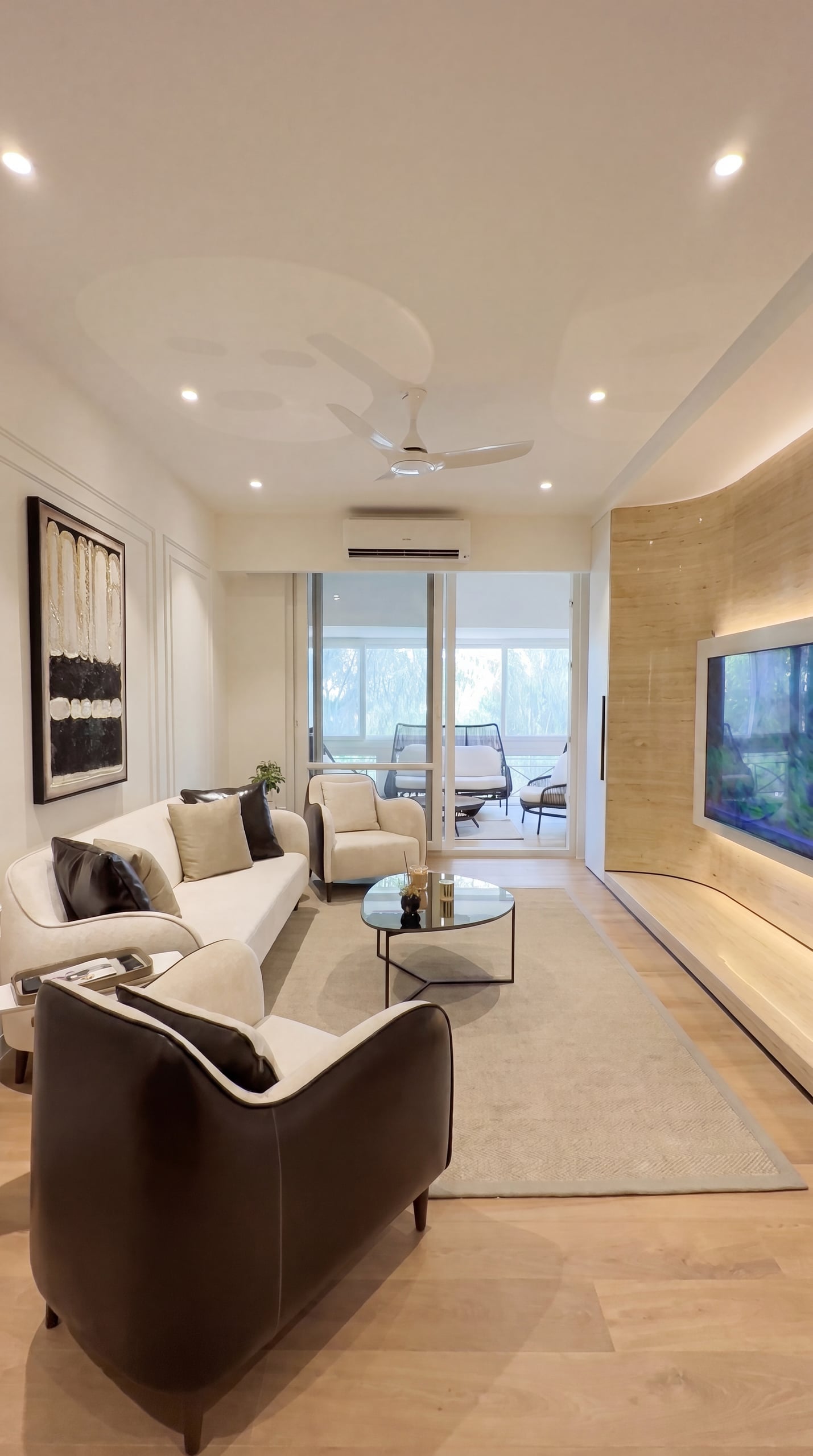Daylit living room of the Golden Enclave residence