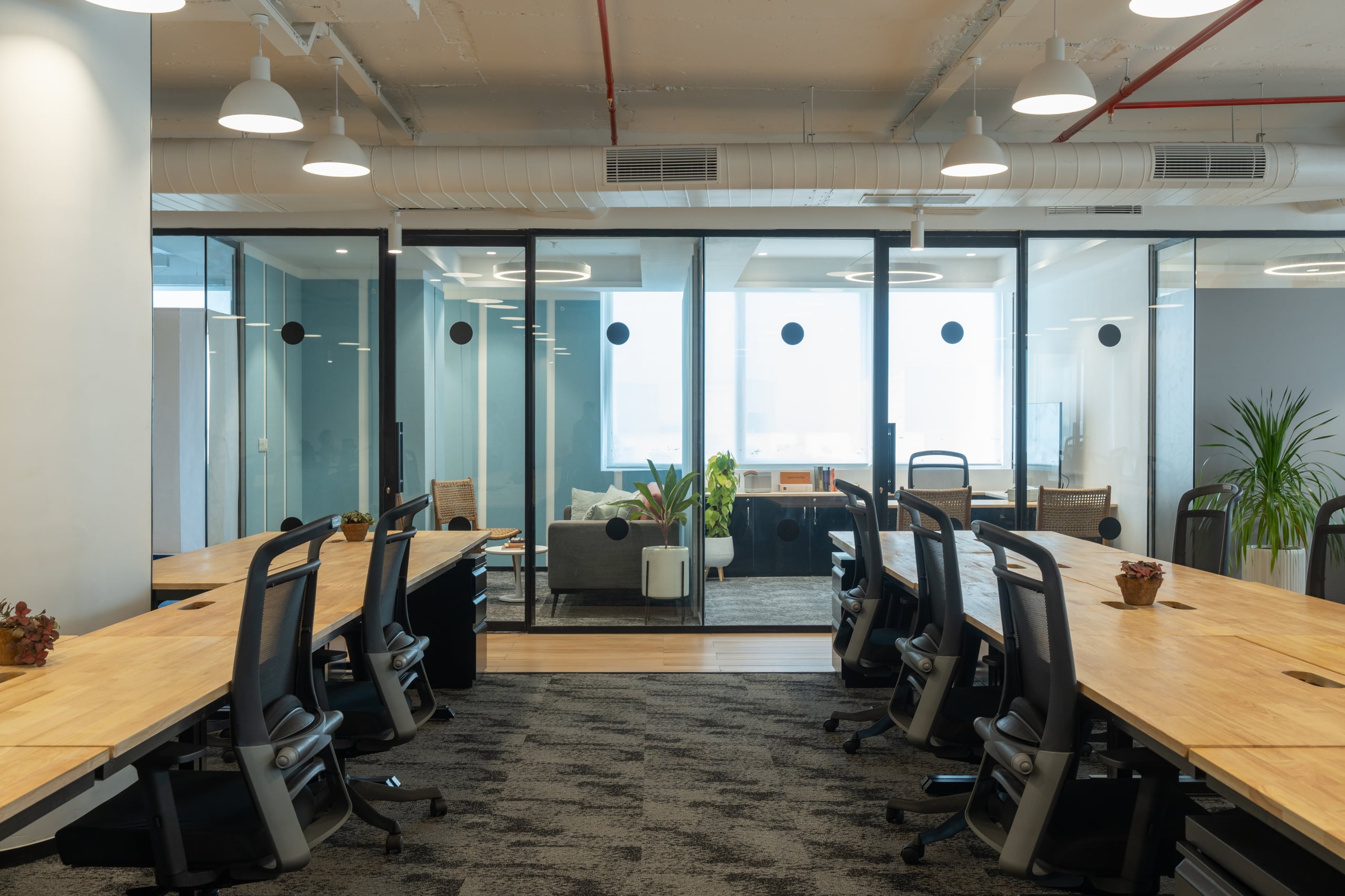 Office workstation passage