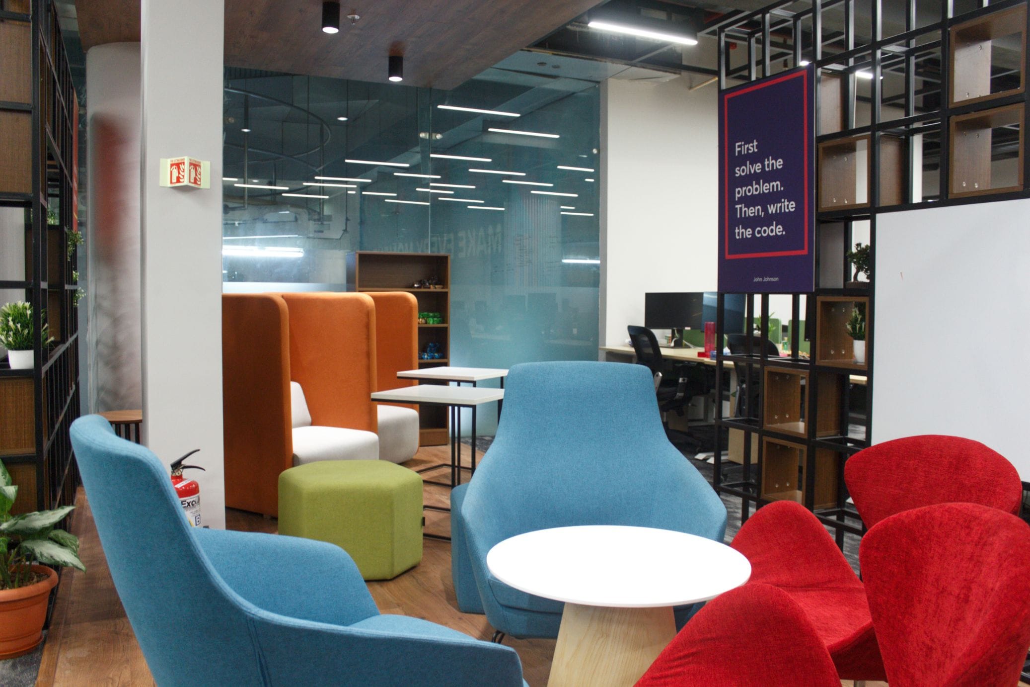 Breakout area, alternate angle, at Flock office