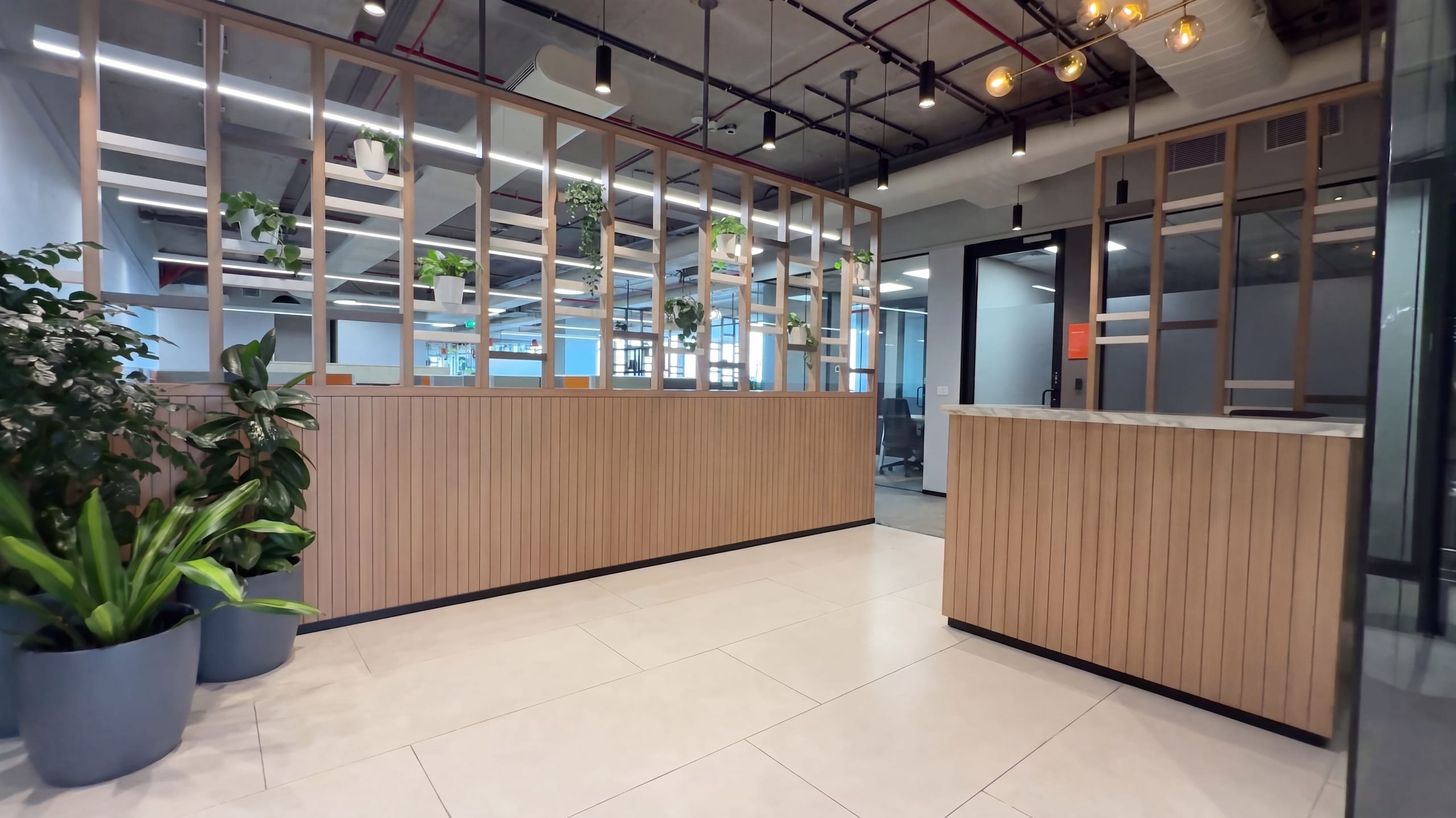 Secondary reception area at HPE office
