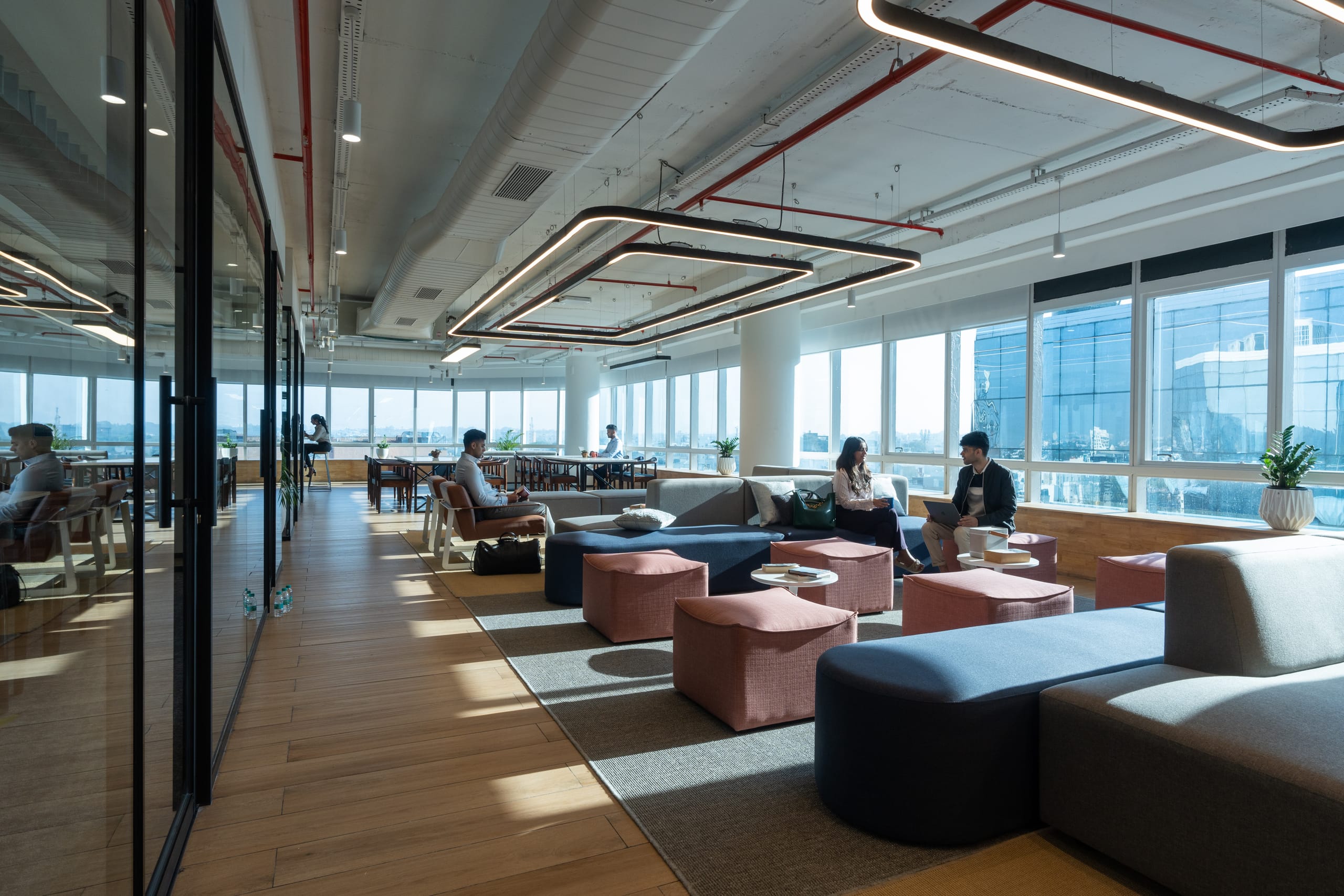 Breakout area in use by staff at MOSS office