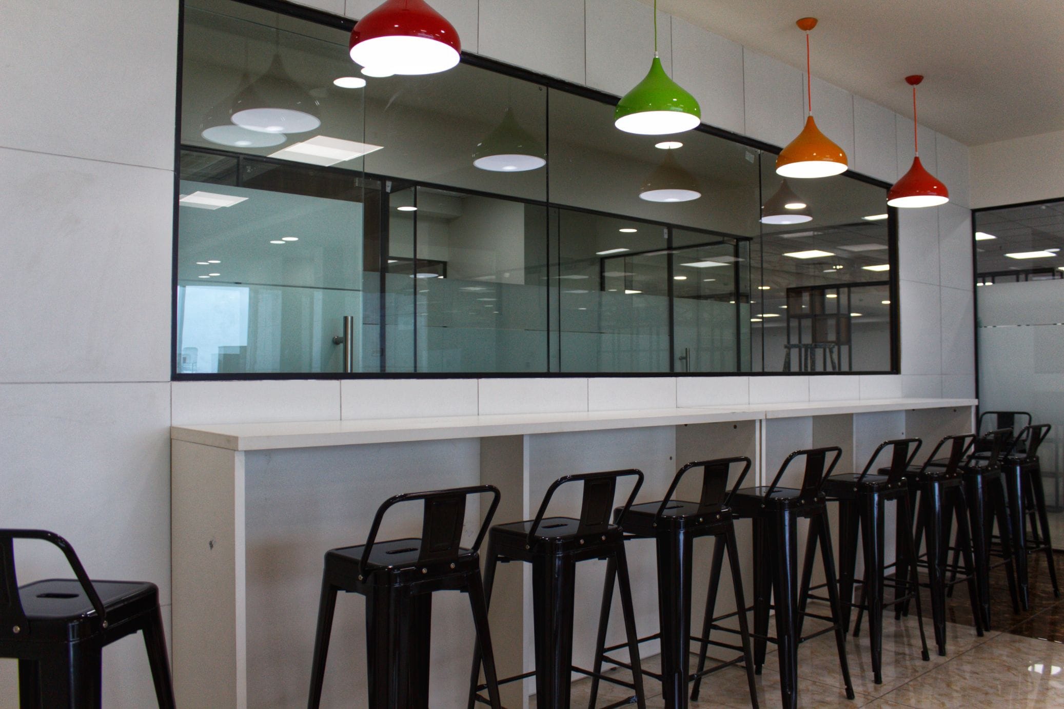Cafeteria bar stool at Temenos office