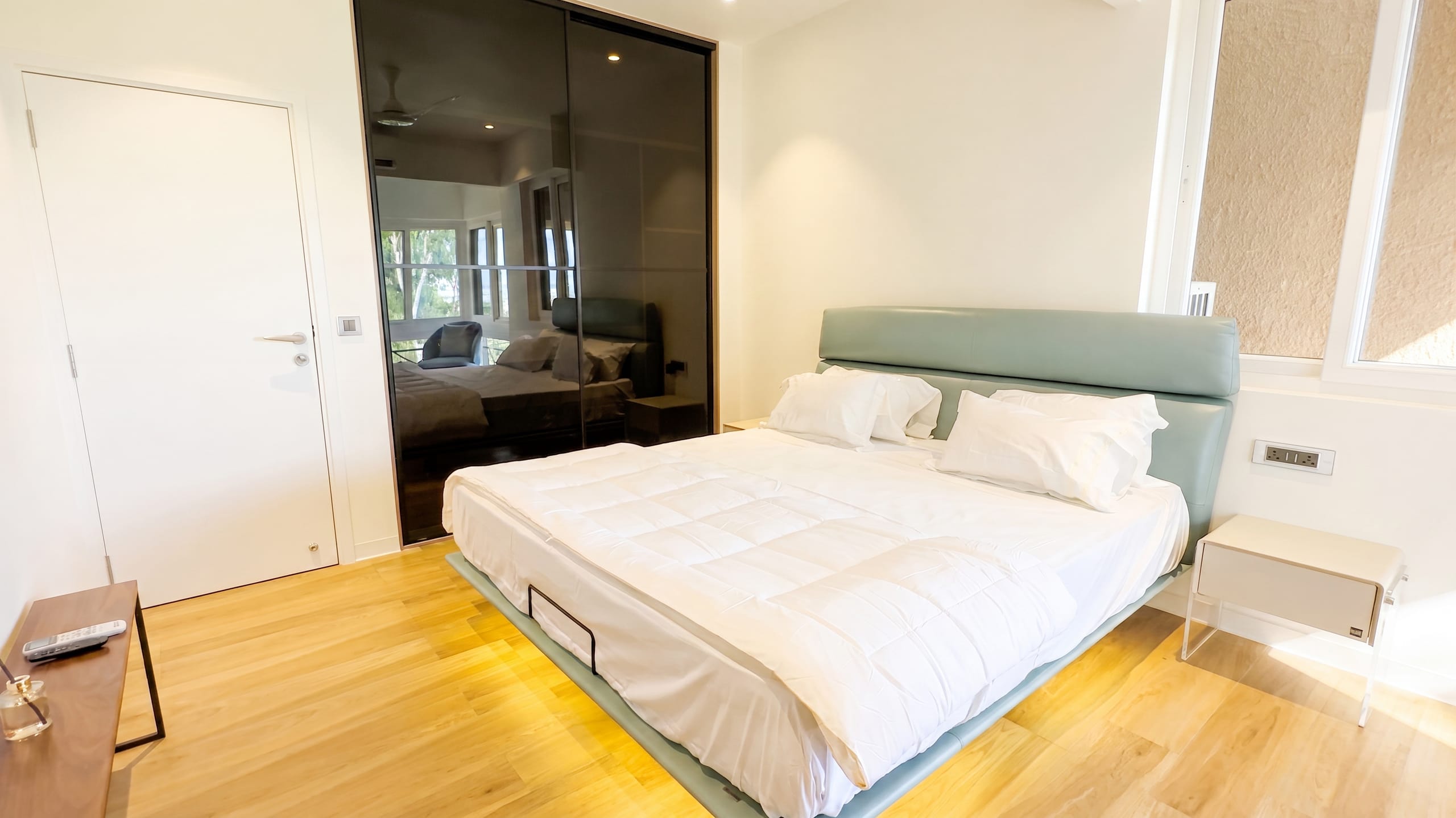 Master bedroom wardrobe at the Golden Enclave flat