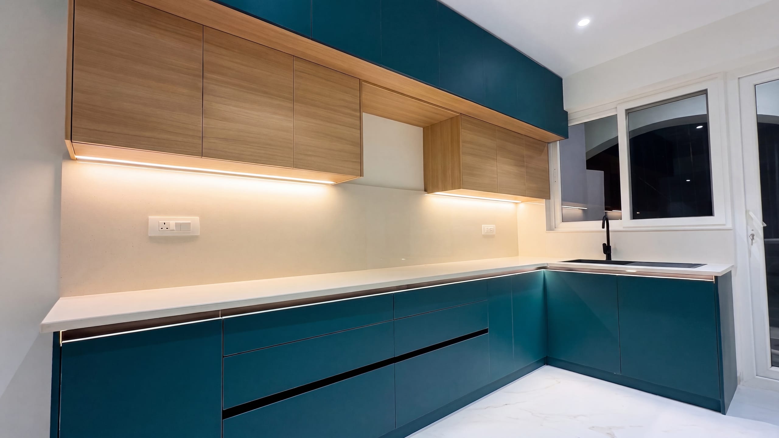Kitchen cabinetry at the L12 apartment