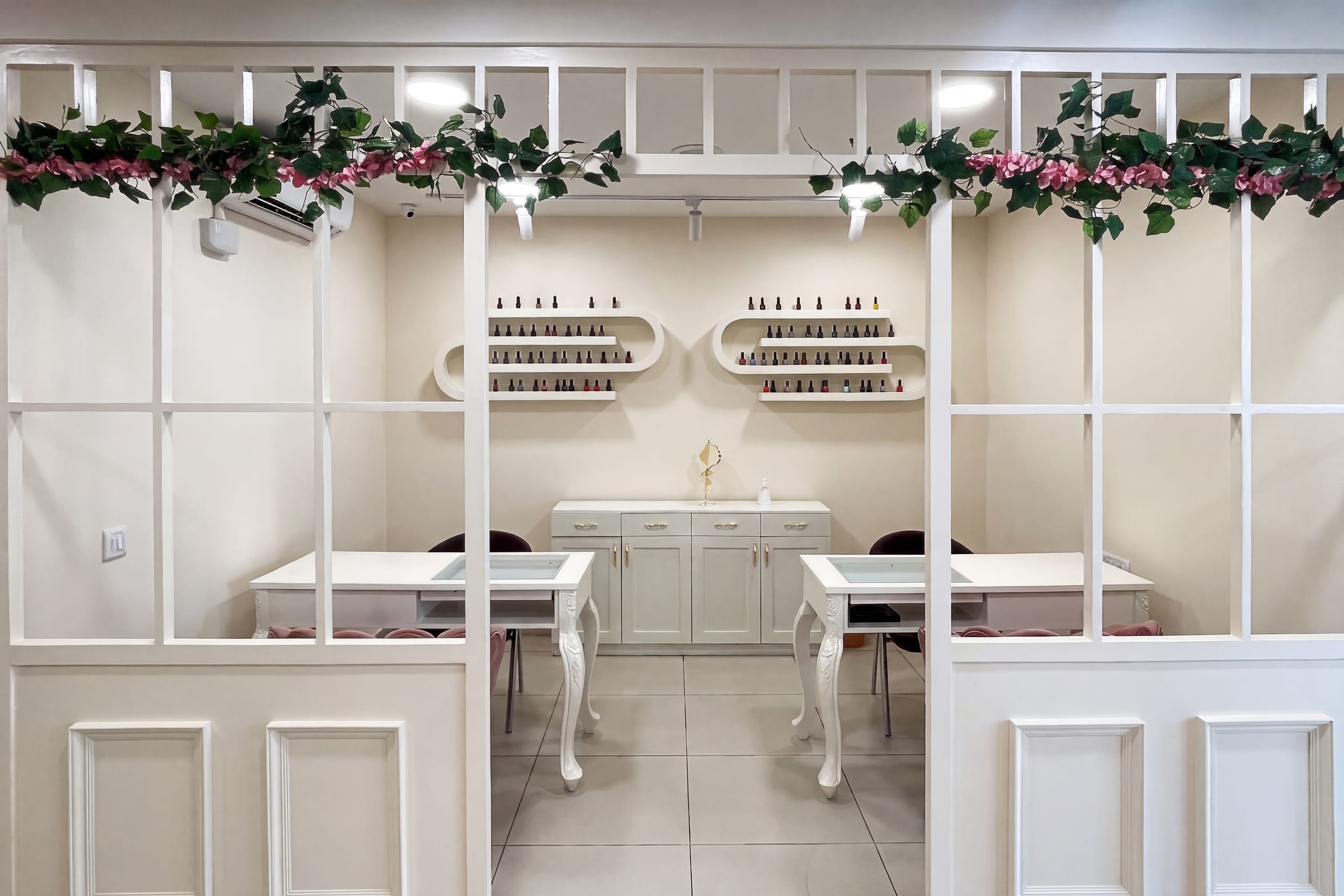Nail art station at Amona salon
