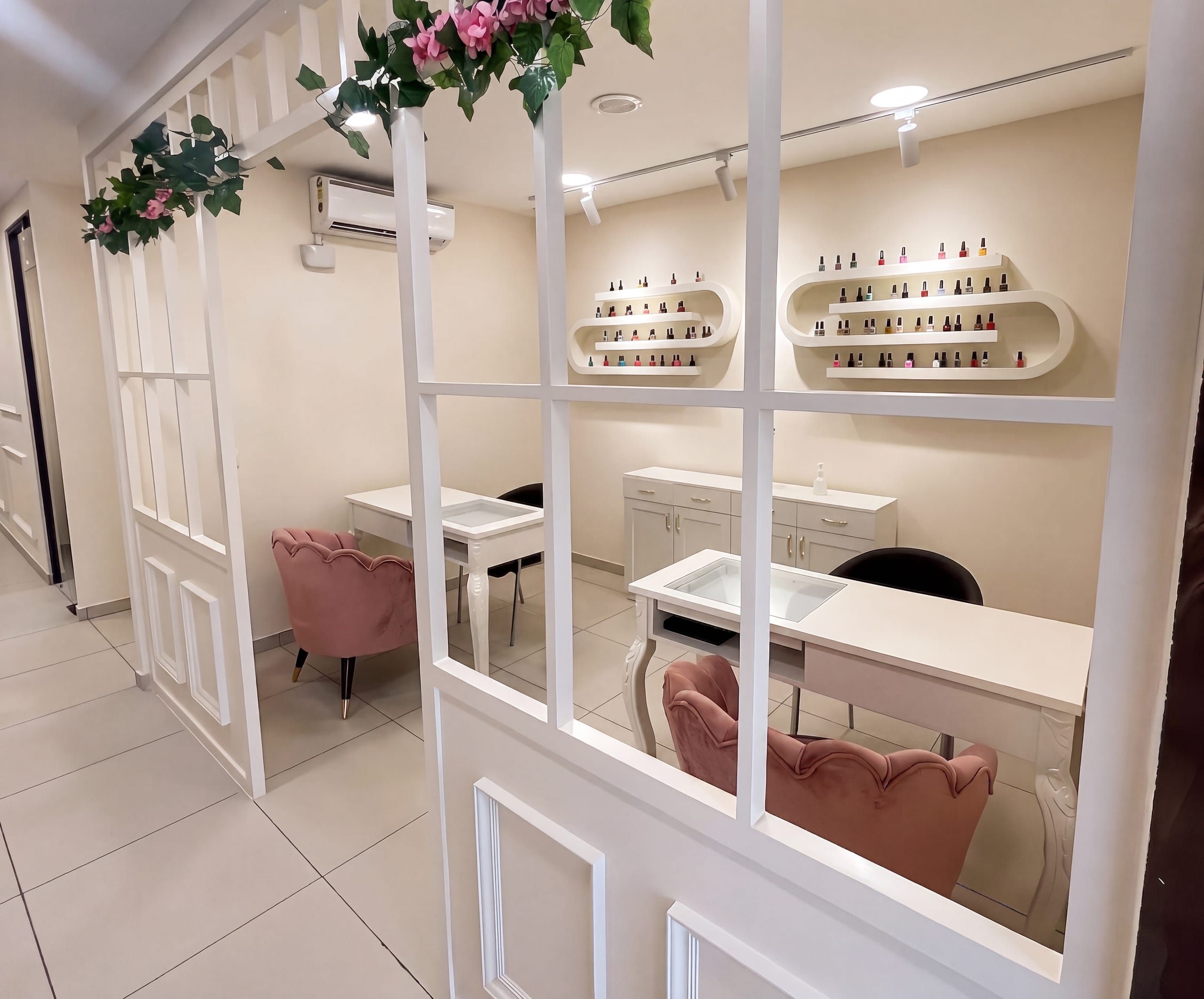 Nail art room at Amona salon